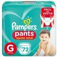 Fralda Pampers Pants Confort Sec Top G 72 unidades